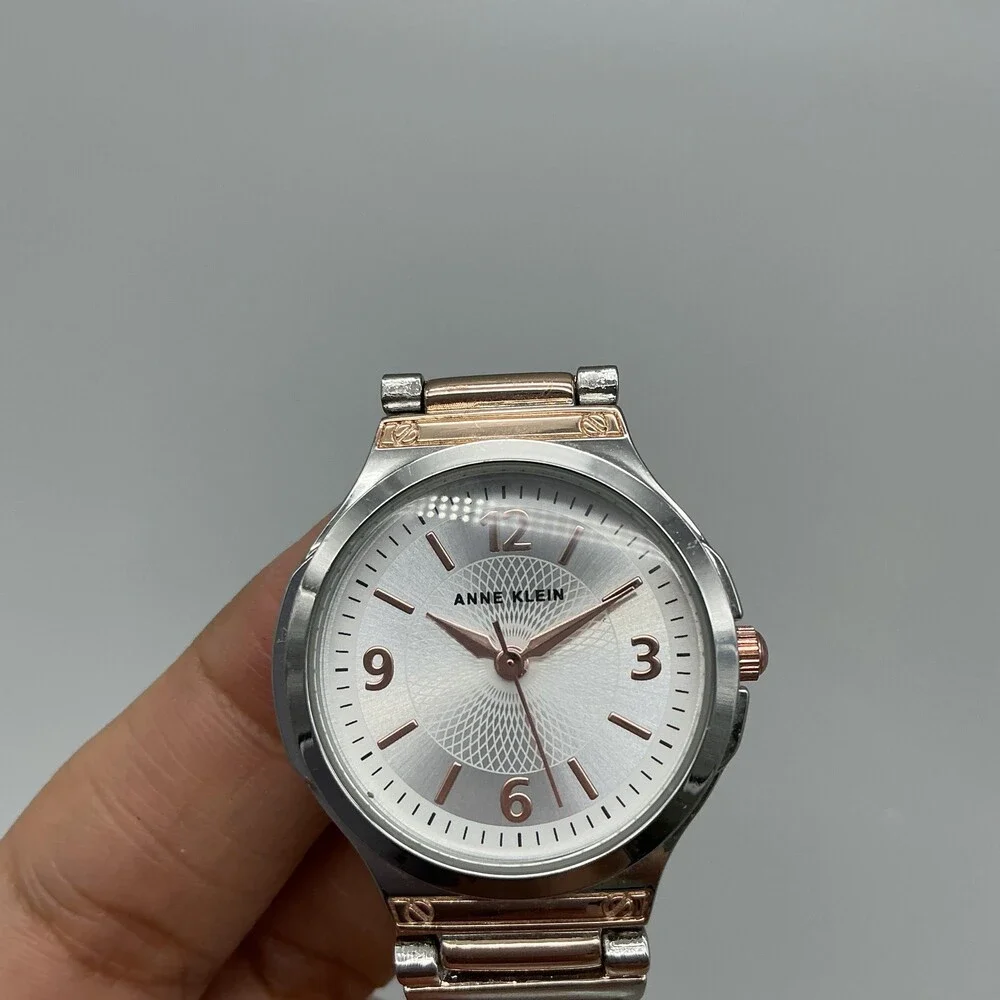 Anne Klein Womens Watch 30mm Silver Two Tone Stainless Bracelet New Battery 7